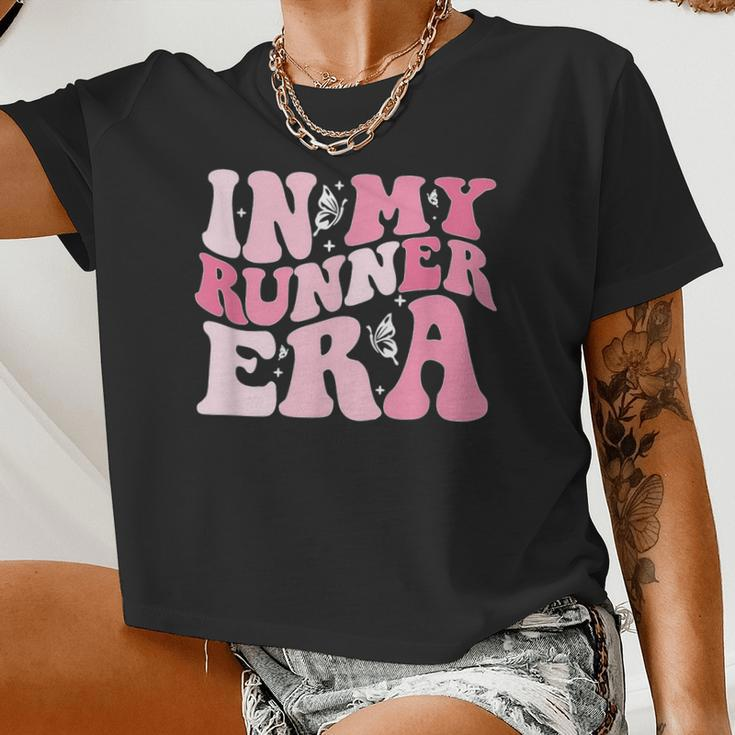 In My Runner Era Running Marathon Fitness Running Mom Women Cropped T-shirt