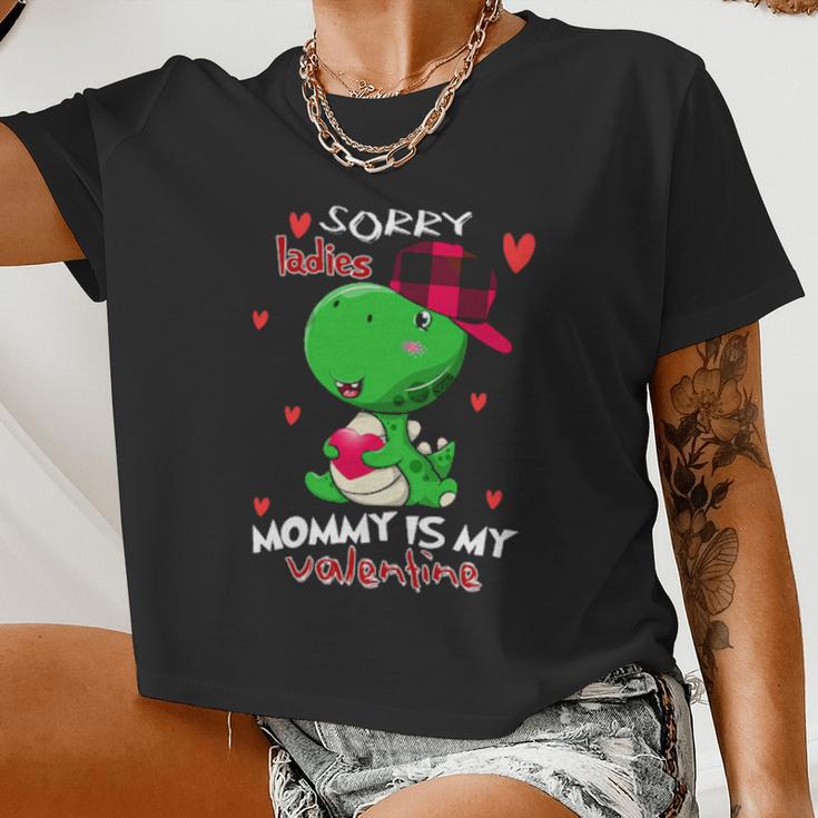 Sorry Ladies Mommy Is My Valentine Women Cropped T-shirt