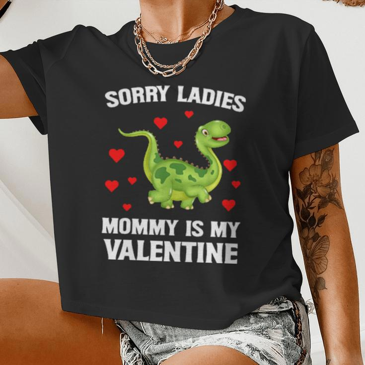Sorry Ladies Mommy Is My Valentine Women Cropped T-shirt