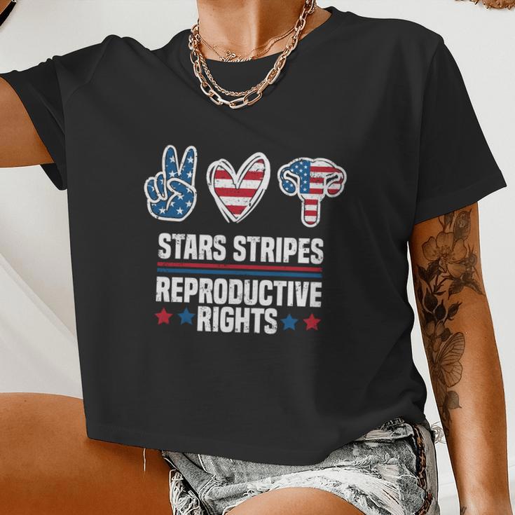 Stars Stripes And Reproductive Rights 4Th Of July Equal Rights Women Cropped T-shirt