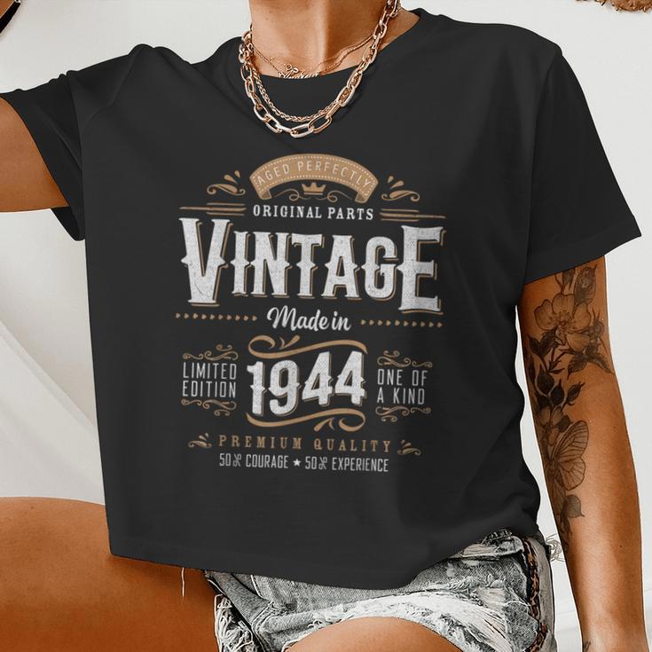 Vintage 1944 80Th Birthday 80 Year Old For Women Women Cropped T-shirt