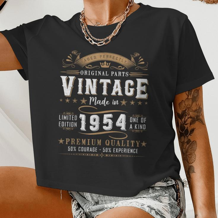 Vintage 1954 70Th Birthday 70 Year Old For Women Women Cropped T-shirt