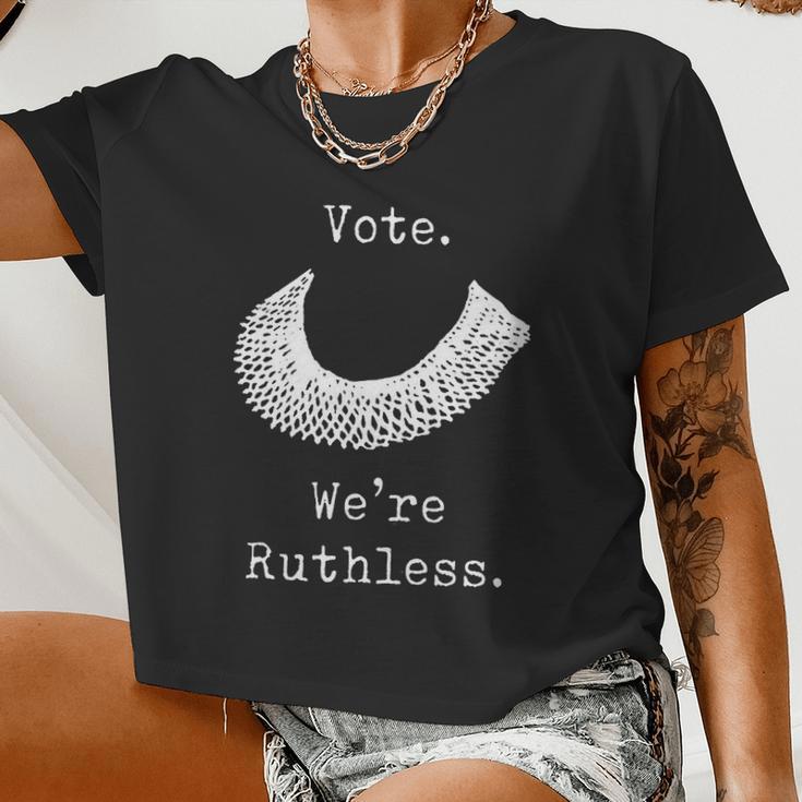 Vote We're Ruthless Defend Roe Vs Wade Women Cropped T-shirt