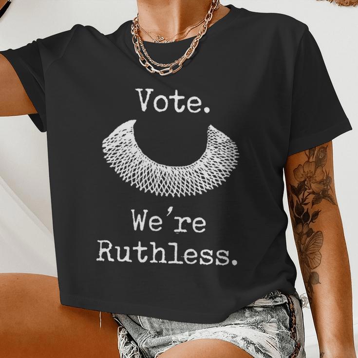 Vote We're Ruthless Women's Rights Pro Choice Roe Women Cropped T-shirt