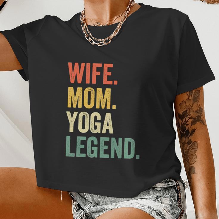 Wife Mom Yoga Legend Women Cropped T-shirt