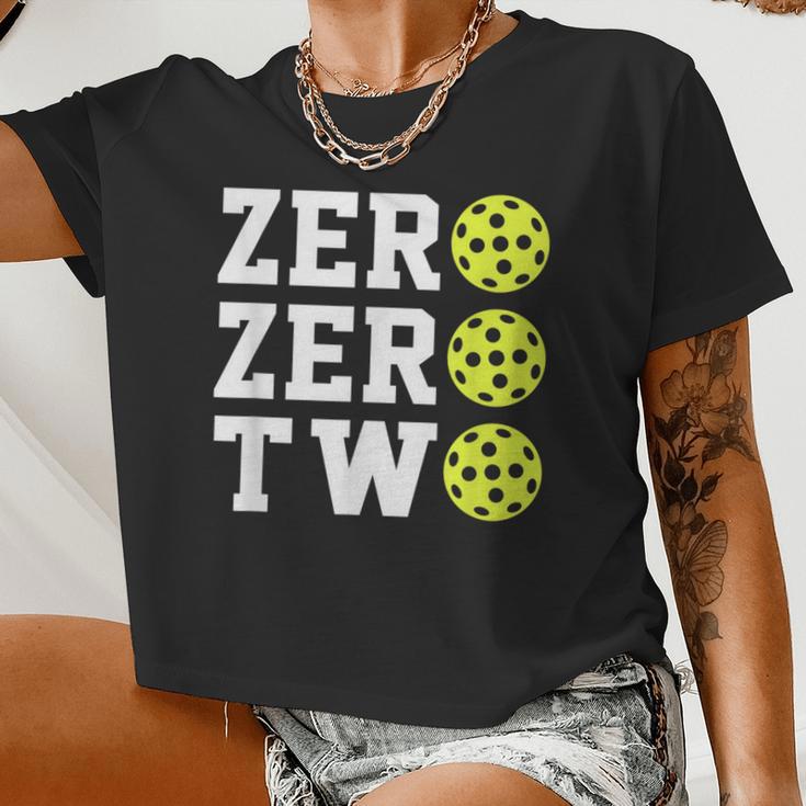 Zero Zero Two Pickleball For Or Women Women Cropped T-shirt