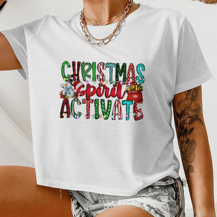 Christmas Spirit Activate Christmas Xmas V2 Women Cropped T-shirt