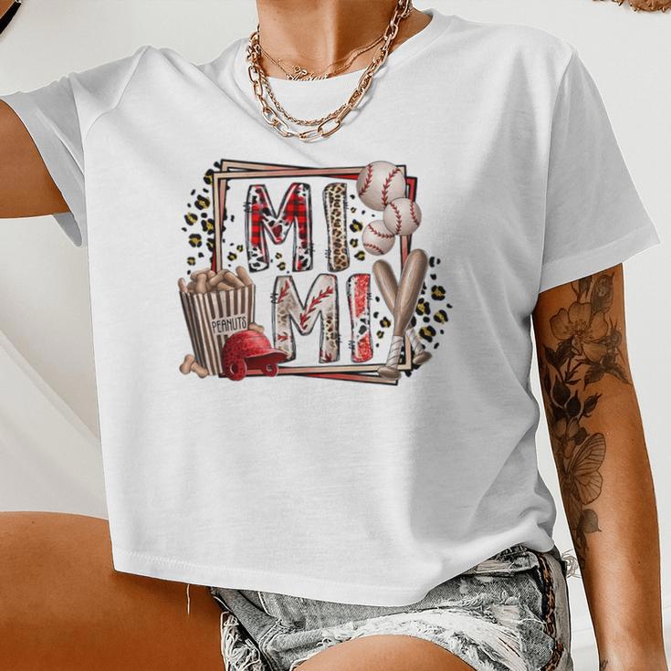 Retro Leopard Baseball Mimi Baseball Lover Women Cropped T-shirt