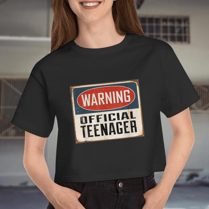 For 13 Year Old Boy Girls Birthday Official Nager Women Cropped T-shirt