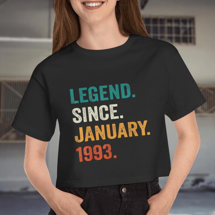 30 Year Old 30Th Birthday Legend Since January 1993 Women Cropped T-shirt