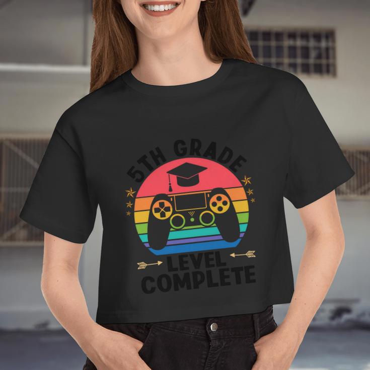 5Th Grade Level Complete Game Back To School Women Cropped T-shirt