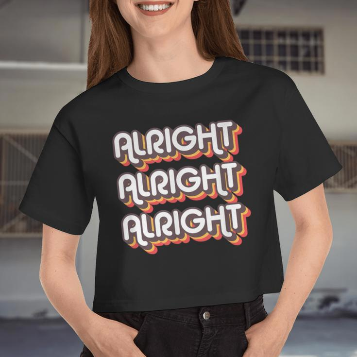 Alright Alright Roller Disco Outfit 70S Costume For Women Women Cropped T-shirt