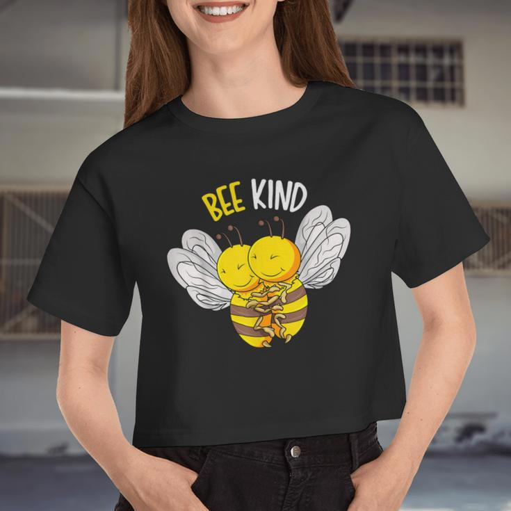 Bee Bee Bee Kind Bumble Bee Kindness Kids Girls Boys V3 Women Cropped T-shirt
