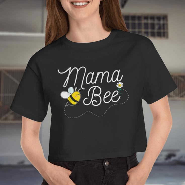 Bee Bee Bee Mama Bee Mommy Outfit Bumble Bee Mama Women Cropped T-shirt