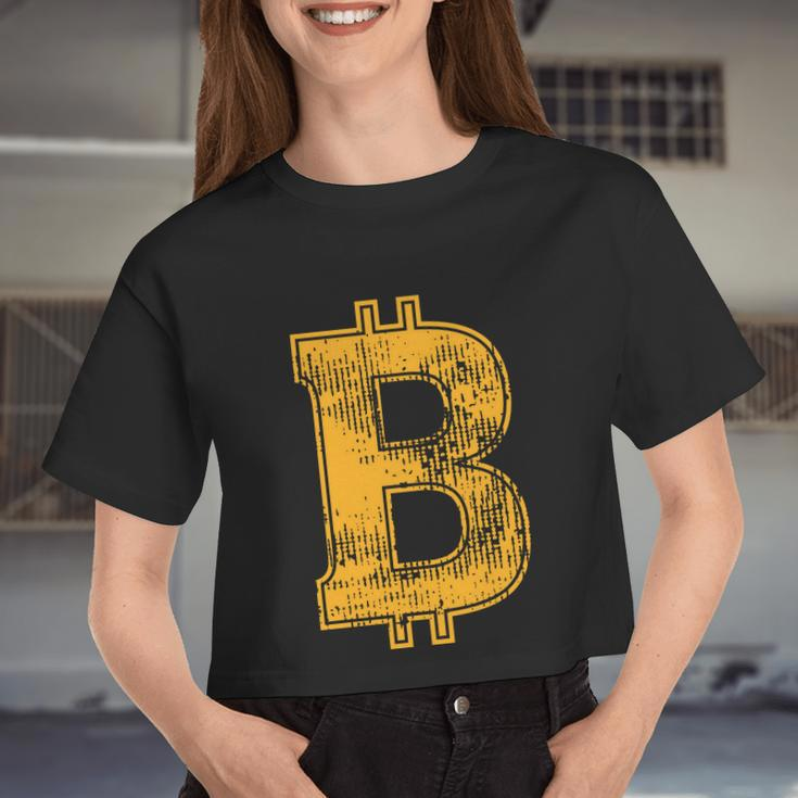 Cryptocurrency Bitcoin B S V G Shirt Women Cropped T-shirt