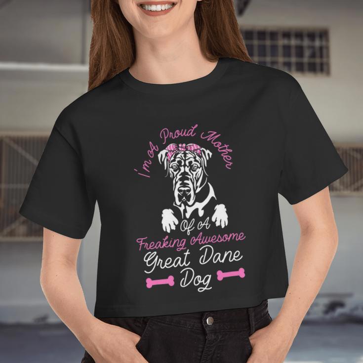 Dog Breed Mom Dog Owner Great Dane Mom Women Cropped T-shirt