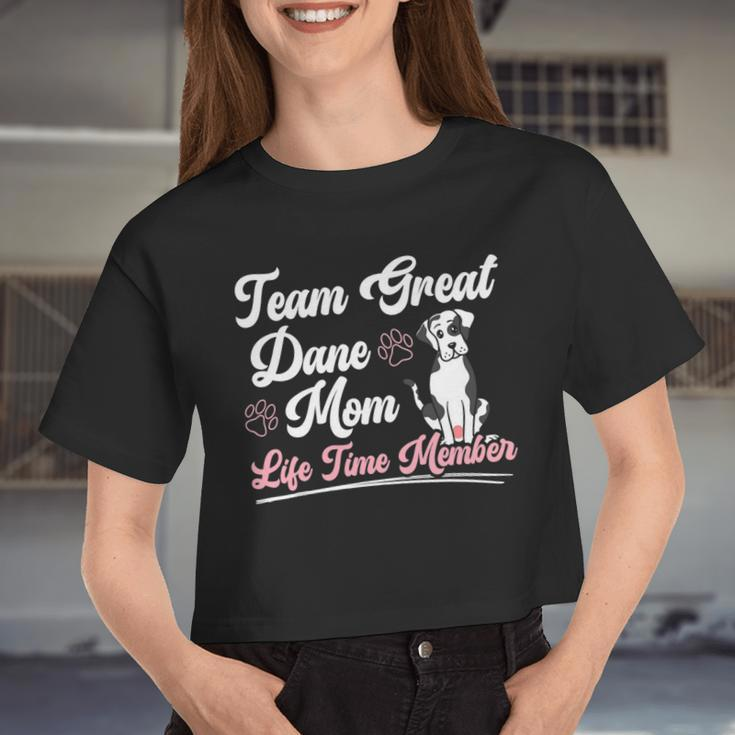 Dog Breeder Mom Dog Owner Great Dane Mom Women Cropped T-shirt