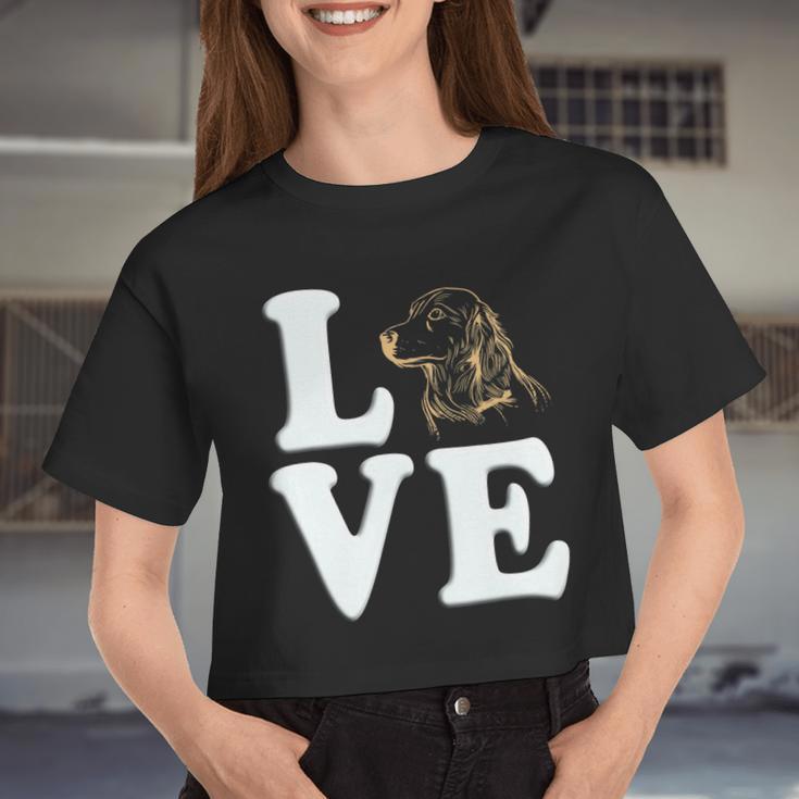 Dog Love Golden Retriever For Men And Women Women Cropped T-shirt