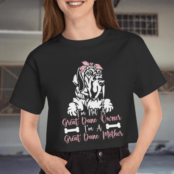 Dog Owner Dog Breed Mom Great Dane Mom Women Cropped T-shirt