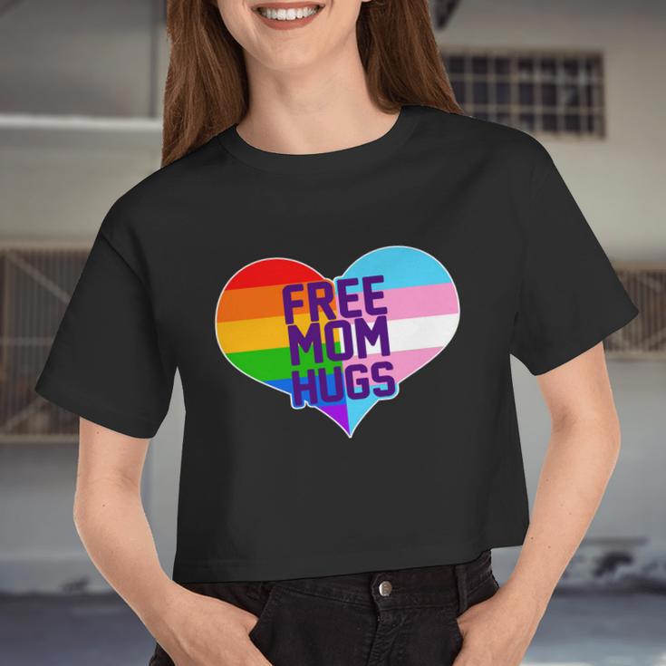 Free Mom Hugs Lgbt Support V2 Women Cropped T-shirt