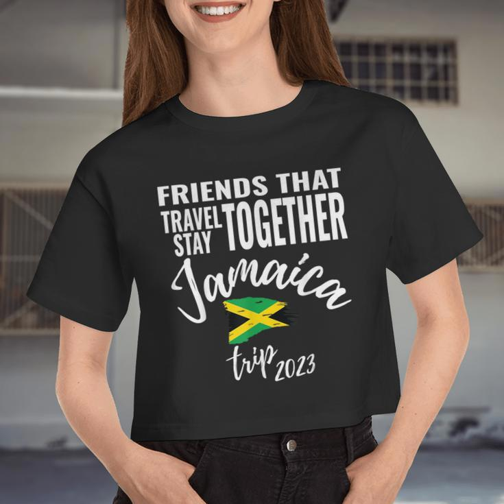 Friends That Travel Together Jamaica Girls Trip 2023 Group Women Cropped T-shirt