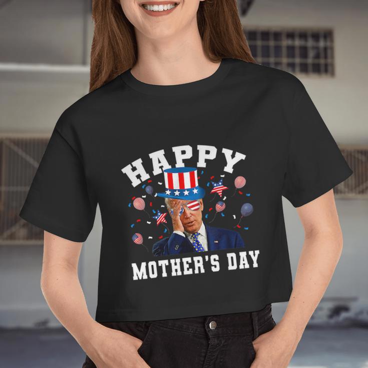 Joe Biden Happy 4Th Of July Confused Mother's Day Women Cropped T-shirt