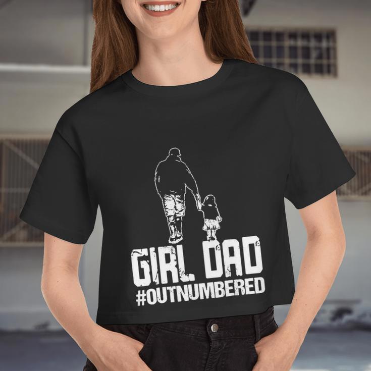 Girl Dad V5 Women Cropped T-shirt