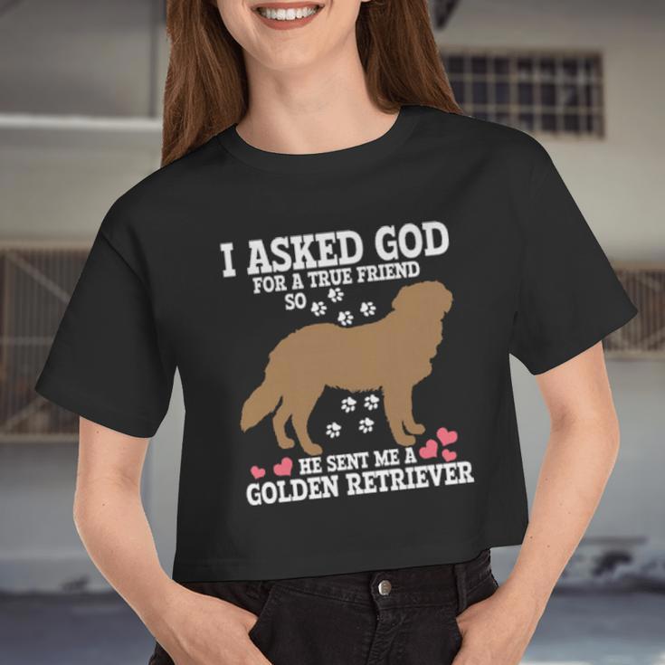 Golden Retriever Mama Christian Dog Mom Women Cropped T-shirt