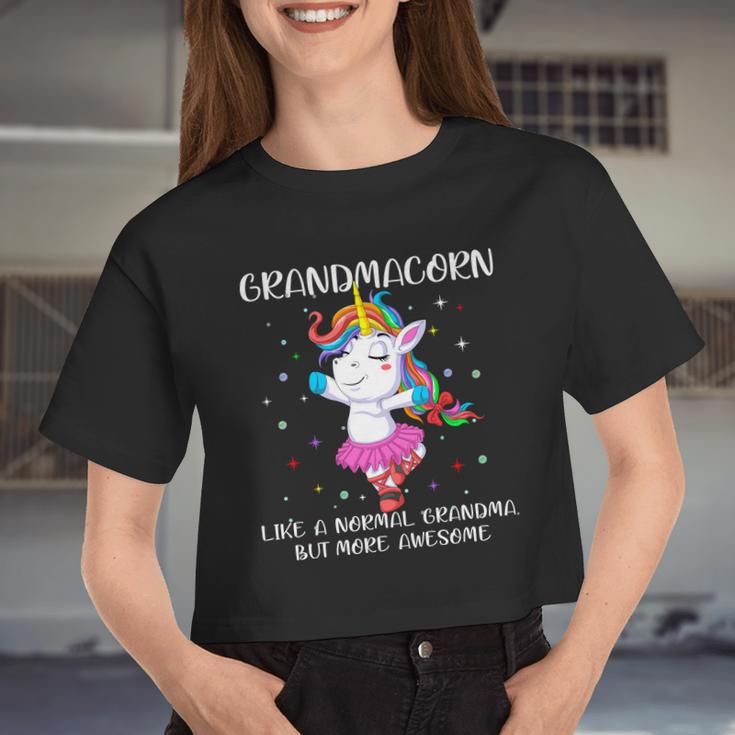 Grandmacorn Grandma Unicorn V2 Women Cropped T-shirt