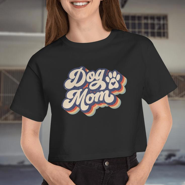 Happy Dog Mom Dog Mother Women Cropped T-shirt