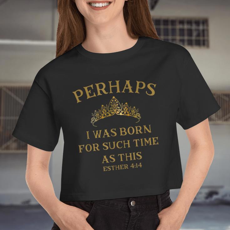 Happy Purim Queen Esther For Such A Time As This Megillah Women Cropped T-shirt