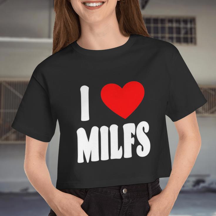 I Heart Milfs Tshirt Women Cropped T-shirt