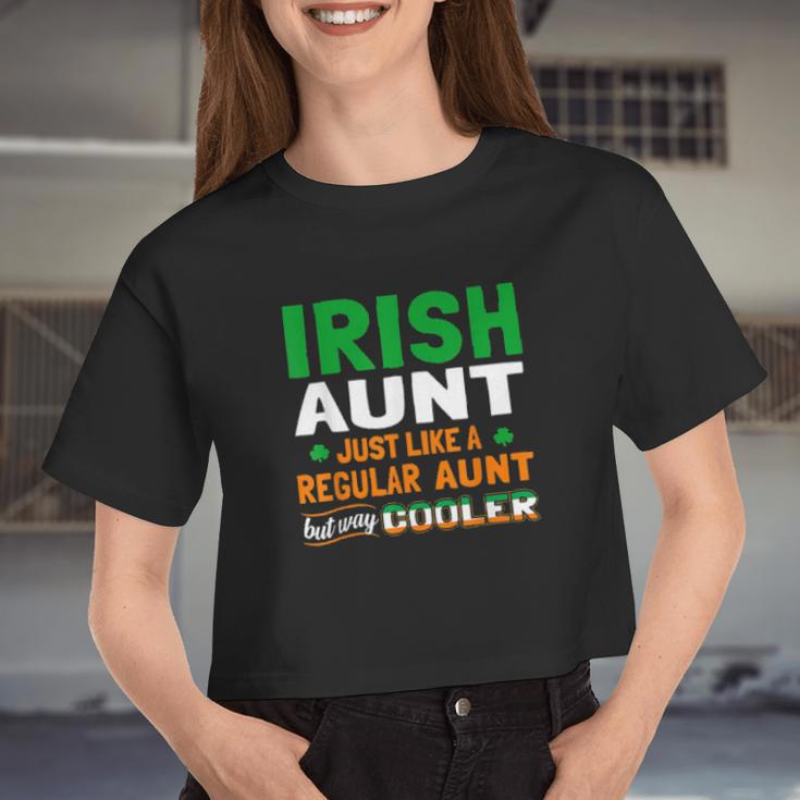 Holiday 365 St Patricks Day Irish Aunt Women Cropped T-shirt