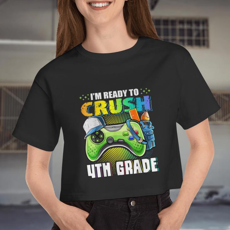 I'm Ready To Crush 4Th Grade Video Game Women Cropped T-shirt