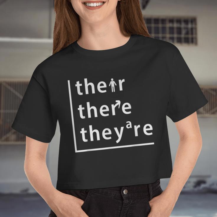 Their There They're English Teacher Women Cropped T-shirt