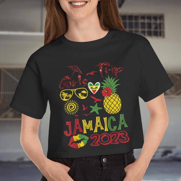 Jamaica Vacation Girls Trip 2023 Jamaican Souvenirs Women Cropped T-shirt
