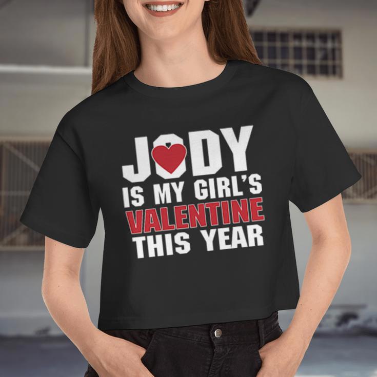 Jody Is My Girl's Valentine This Year Women Cropped T-shirt