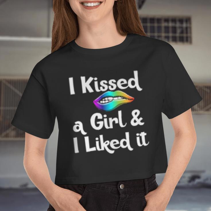 Lesbian Clothes I Kissed A Girl And I Liked It Gay Women Cropped T-shirt