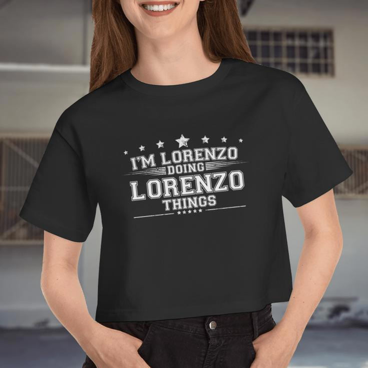 Im Lorenzo Doing Lorenzo Things Women Cropped T-shirt