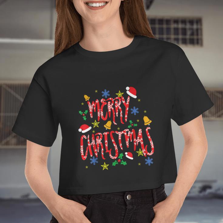 Merry Christmas V4 Women Cropped T-shirt