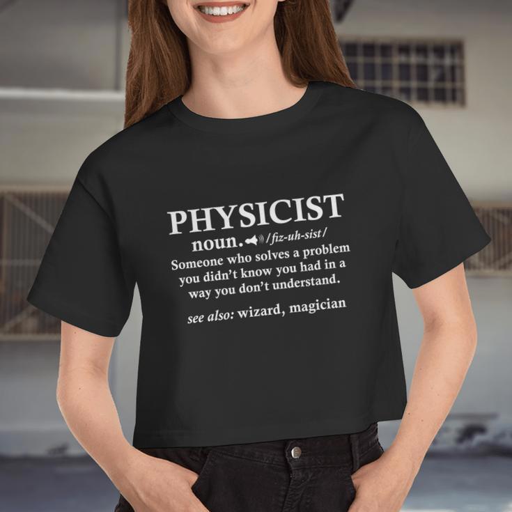 Physicist Wizard Scientist Science Physics For Teacher Women Cropped T-shirt