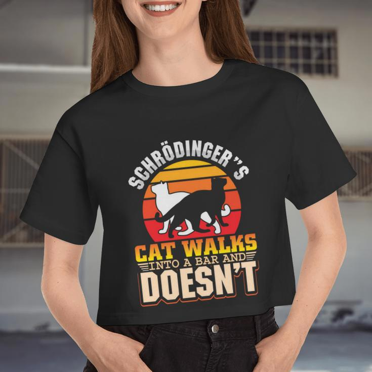 Physicists Scientists Schrödingers Katze V4 Women Cropped T-shirt