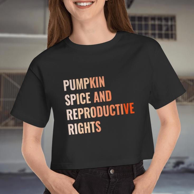 Pumpkin Spice Reproductive Rights Feminist Pro Choice Women Cropped T-shirt
