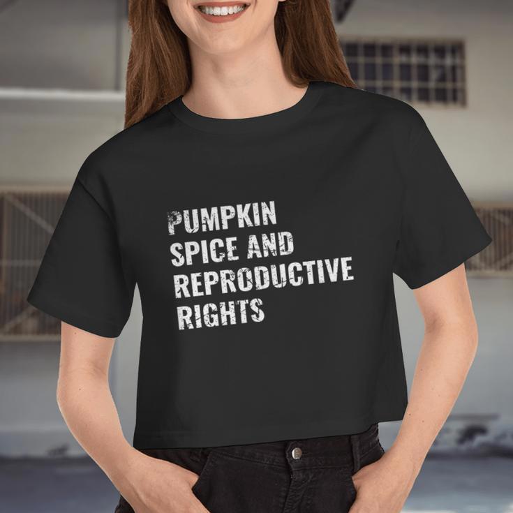 Pumpkin Spice Reproductive Rights Great Feminist Pro Choice Women Cropped T-shirt