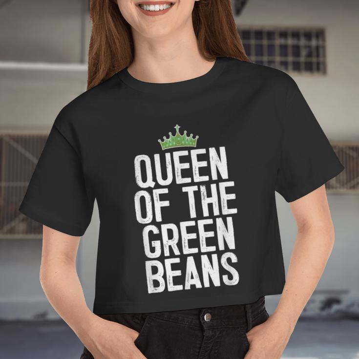 Queen Of The Green Beans Women Cropped T-shirt