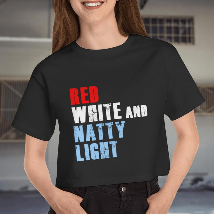 Red White Natty Light For Mens Womens 4Th Of July Women Cropped T-shirt