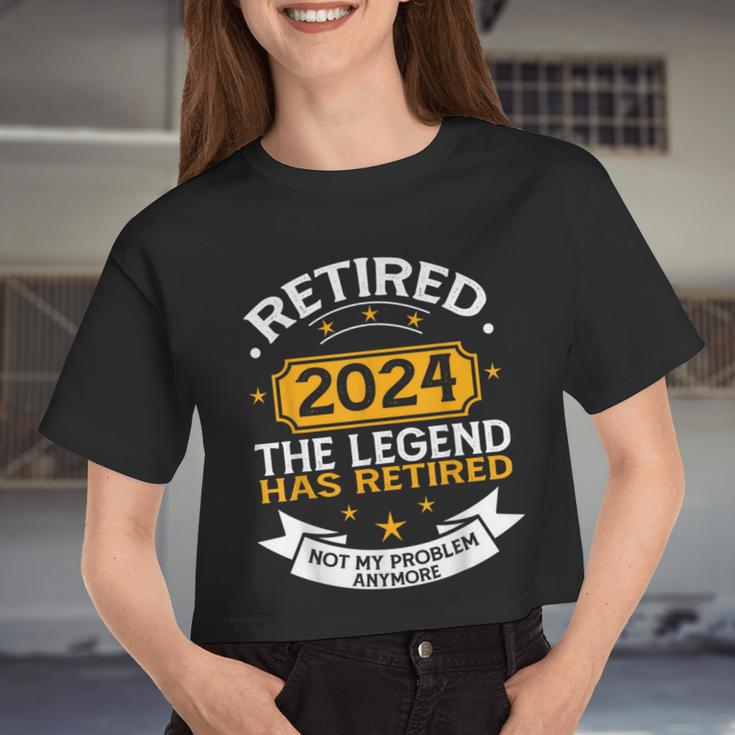 Retired 2024 Retirement Apparel For & Women Women Cropped T-shirt