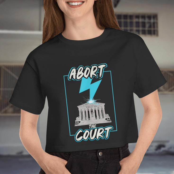 Retro Abort The Court Pro Choice Women Cropped T-shirt