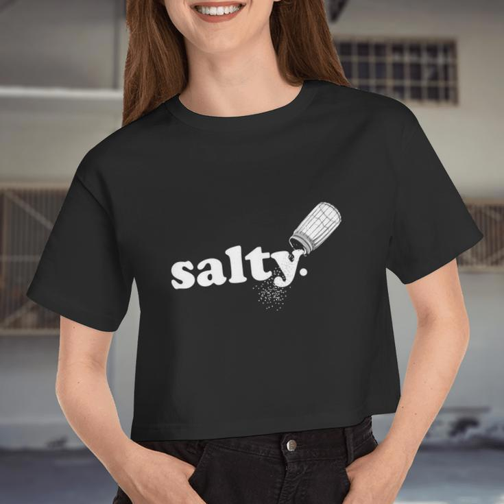 Salty Ironic Sarcastic Cool Hoodie Gamer Chef Gamer Pullover Women Cropped T-shirt