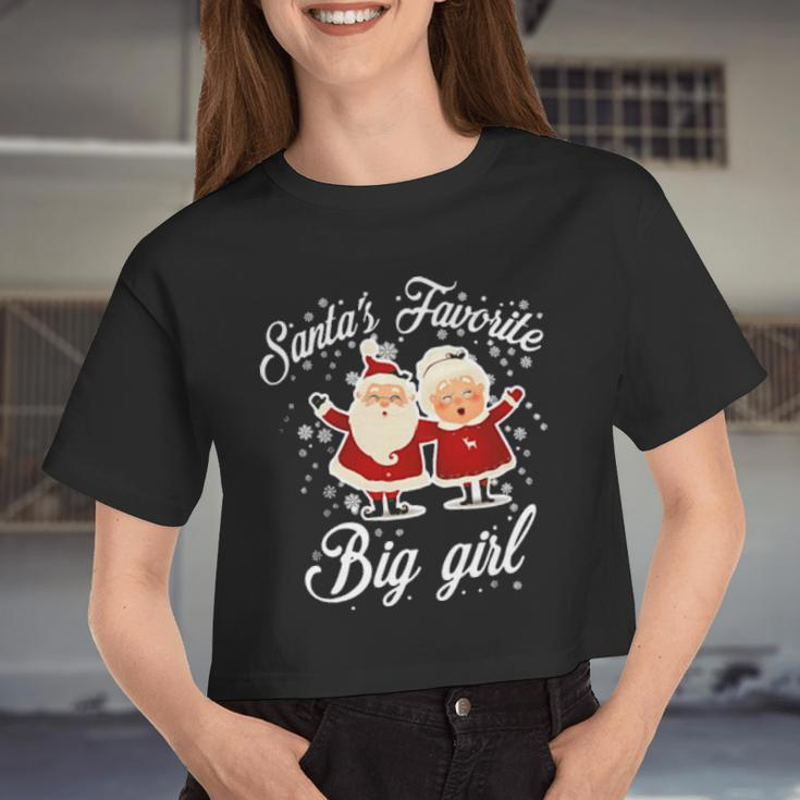 Santa Favorite Big Girl Women Cropped T-shirt